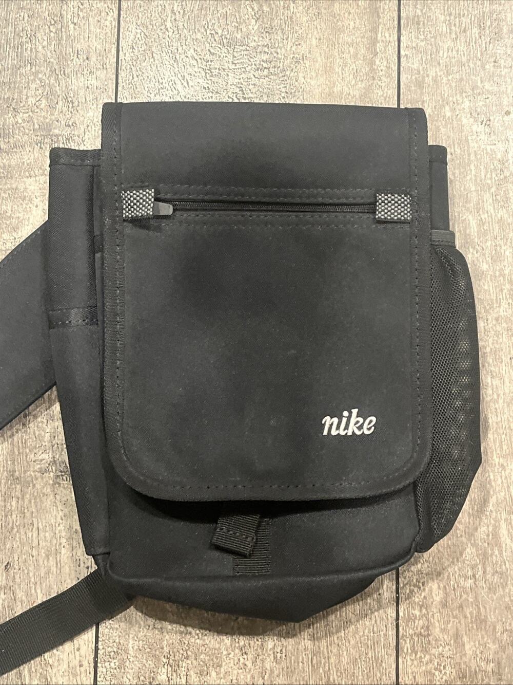 Vintage Nike Crossbody Bag Cursive Script Logo Black Sling Bag Y2K Streetwear